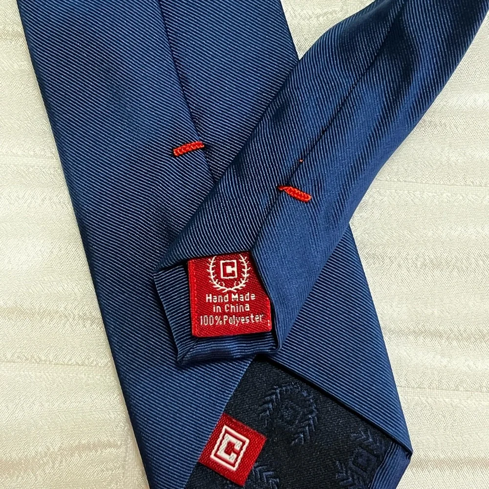 Chaps Blue Tie and Black/Brown Belt Set